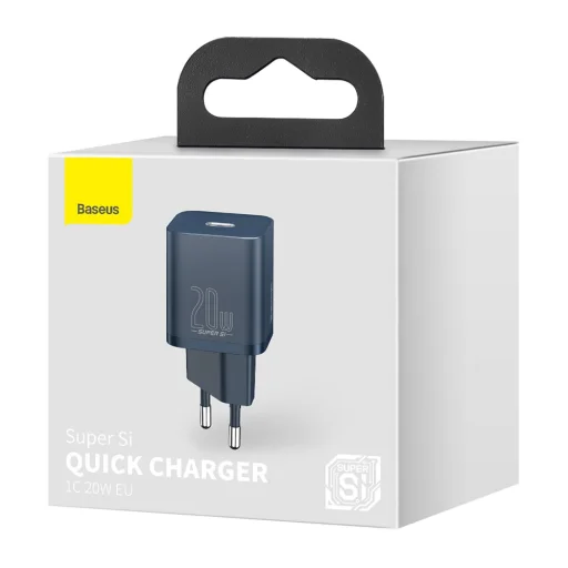 Baseus Super Si 1C Hálózati töltő adapter USB Type-C QC PD 20W 3A kék (CCSUP-B03) - 8