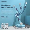 Remax 3in1 USB - Lightning 8-pin + Type C + Micro USB 3.1A fekete thumbnail