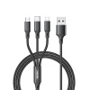 Remax 3in1 USB - Lightning 8-pin + Type C + Micro USB 3.1A fekete thumbnail