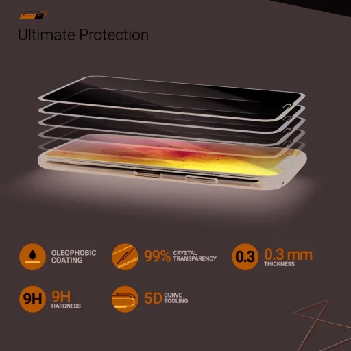 Samsung Galaxy A22 4G Roar 9H kijelzővédő üvegfólia 5D fekete - 6