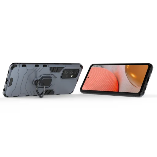 Samsung Galaxy A72 4G Ring Armor Case Kickstand telefontok kék - 7