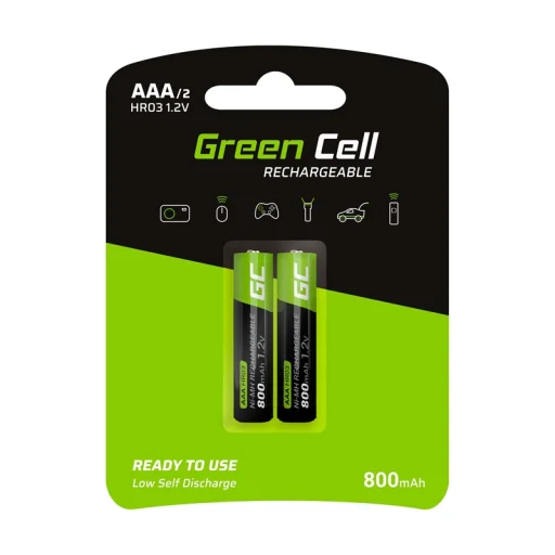 Green Cell 2x AAA HR03 akkumulátor 800mAh GR08 - 1