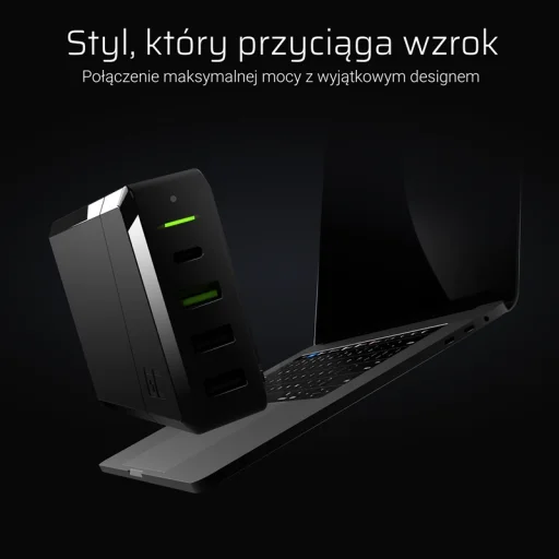 Green Cell Power Source 75W 4 portos USB-C PD töltő ultrabook töltéssel és Ultra Charge technológiával CHARGC01 - 2