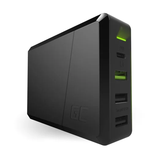Green Cell Power Source 75W 4 portos USB-C PD töltő ultrabook töltéssel és Ultra Charge technológiával CHARGC01 - 1