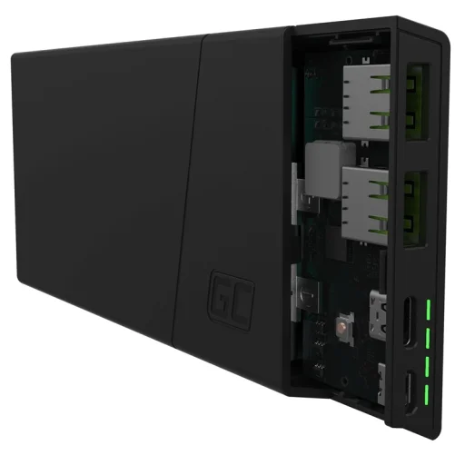 Power Bank Green Cell PowerPlay10 10000mAh USB-C 18W PD és 2x USB-A GC Ultra Charge - 4
