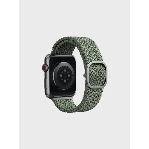 Apple Watch 38/40/41 mm Uniq Aspen fonott szíj zöld - 3