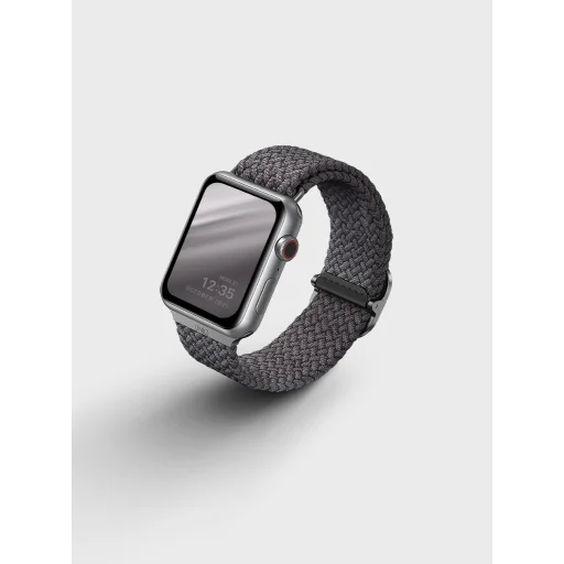Apple Watch 38/40/41 mm Uniq Aspen fonott szíj szürke - 1
