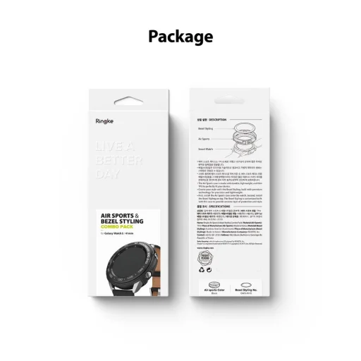 Ringke Air tok és Bezel Styling káva dísz Samsung Galaxy Watch 3 (41mm) fekete - 9