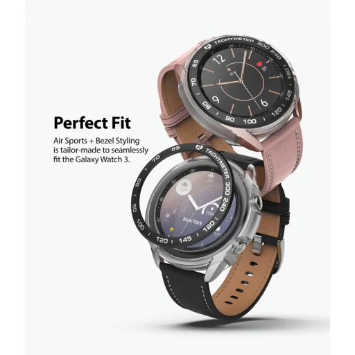 Ringke Air tok és Bezel Styling káva dísz Samsung Galaxy Watch 3 (41mm) fekete - 6