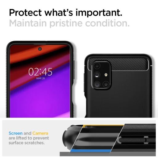 Samsung Galaxy M31s Spigen Rugged Armor tok matt fekete (ACS01459) - 4