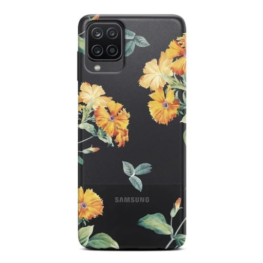 Samsung A12 Casegadget virág mintás tok - 1