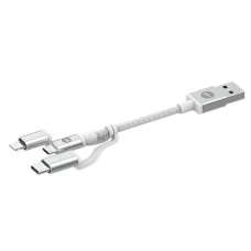 Mophie 3in1 USB kábel Micro USB/ USB Type-C/ Lightning 1m fehér