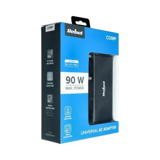Rebel Univerzális hálózati laptop töltő adapter 95W 18-20V fekete - 1
