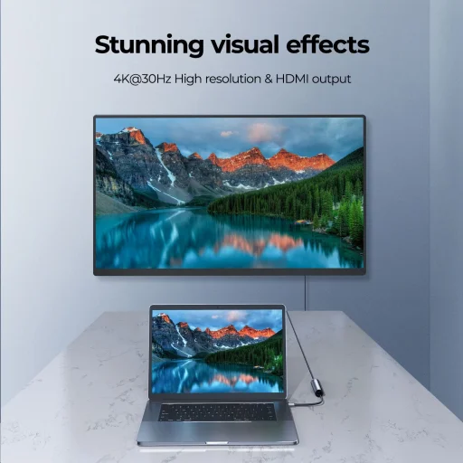 Joyroom S-H113 4in1 Dokkoló HUB USB Type-C -  2x USB 3.0, HDMI, Type-C - 5