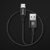 Baseus Rapid Nylon fonatos kábel USB - USB Type-C 2A 2m fekete (CATSU-C01) thumbnail
