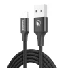 Baseus Rapid Nylon fonatos kábel USB - USB Type-C 2A 2m fekete (CATSU-C01) thumbnail