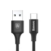 Baseus Rapid Nylon fonatos kábel USB - USB Type-C 2A 2m fekete (CATSU-C01) thumbnail