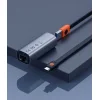 Baseus Külső hálózati adapter USB 3.2 Gen1 1000Mbps Gigabit Ethernet USB / USB Type-C szürke (CAHUB-AF0G) thumbnail