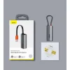 Baseus Külső hálózati adapter USB 3.2 Gen1 1000Mbps Gigabit Ethernet USB / USB Type-C szürke (CAHUB-AF0G) thumbnail