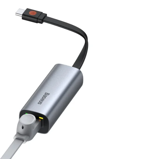 Baseus Külső hálózati adapter USB 3.2 Gen1 1000Mbps Gigabit Ethernet USB / USB Type-C szürke (CAHUB-AF0G) - 2
