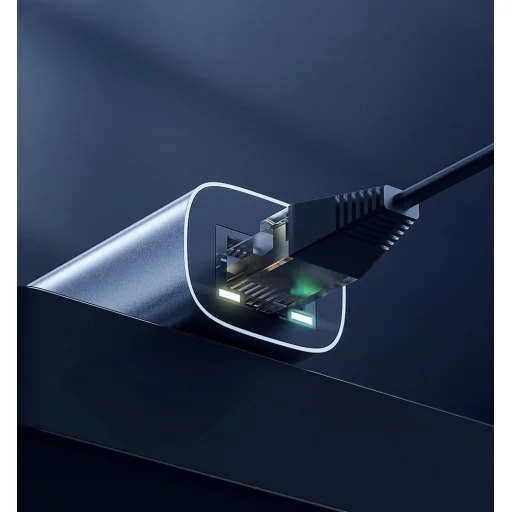 Baseus Külső hálózati adapter USB 3.2 Gen1 1000Mbps Gigabit Ethernet USB-A szürke (CAHUB-AD0G) - 16