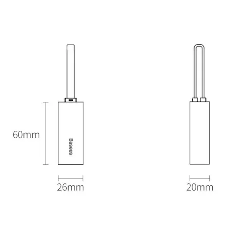 Baseus Külső hálózati adapter USB 3.2 Gen1 1000Mbps Gigabit Ethernet USB-A szürke (CAHUB-AD0G) - 19