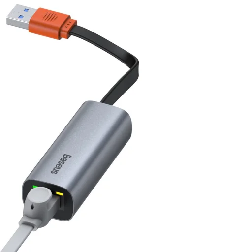 Baseus Külső hálózati adapter USB 3.2 Gen1 1000Mbps Gigabit Ethernet USB-A szürke (CAHUB-AD0G) - 3