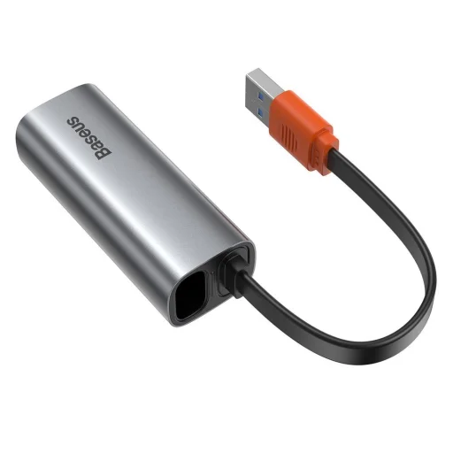 Baseus Külső hálózati adapter USB 3.2 Gen1 1000Mbps Gigabit Ethernet USB-A szürke (CAHUB-AD0G) - 4