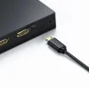 Ugreen HDMI - 3x HDMI splitter elosztó 3D 4K 7.5 Gbps 36bit fekete (40234) thumbnail