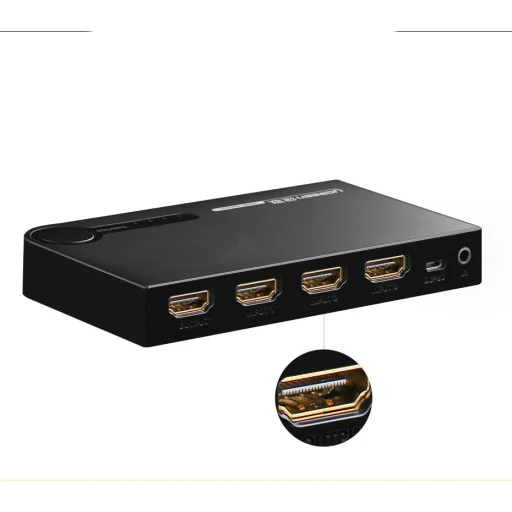 Ugreen HDMI - 3x HDMI splitter elosztó 3D 4K 7.5 Gbps 36bit fekete (40234) - 13