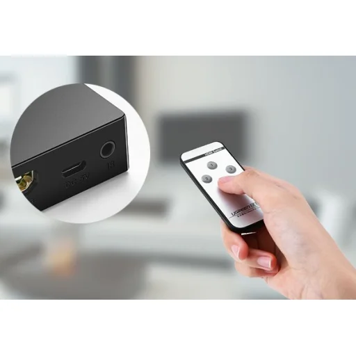 Ugreen HDMI - 3x HDMI splitter elosztó 3D 4K 7.5 Gbps 36bit fekete (40234) - 21