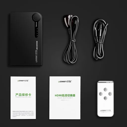 Ugreen HDMI - 3x HDMI splitter elosztó 3D 4K 7.5 Gbps 36bit fekete (40234) - 27