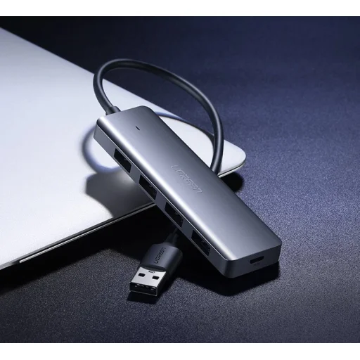 Ugreen USB - 4xUSB 3.2 Gen1 HUB Micro USB áramellátással szürke (CM219 50985) - 9