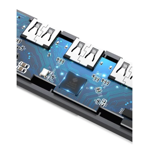 Ugreen USB - 4xUSB 3.2 Gen 1 HUB elosztó micro USB energia ellátással szürke (CM219 70336) - 20