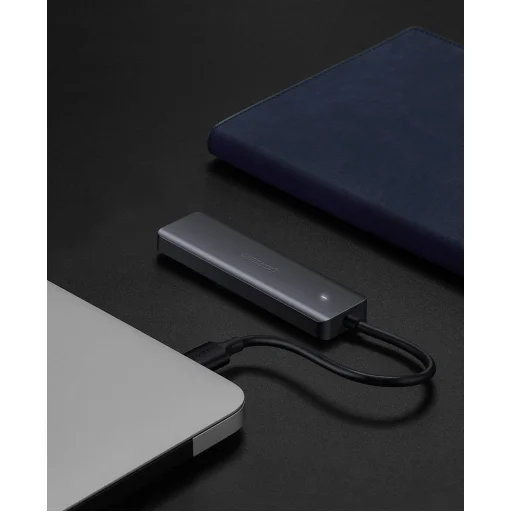 Ugreen USB - 4xUSB 3.2 Gen 1 HUB elosztó micro USB energia ellátással szürke (CM219 70336) - 19