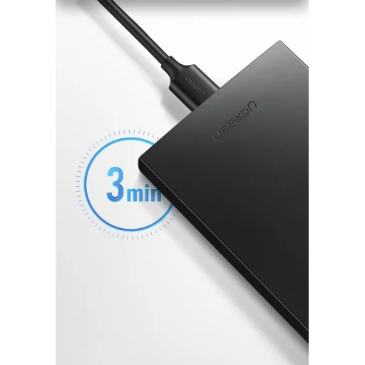 Ugreen HDD SSD külső tok, ház SATA 2,5'' USB 3.2 Gen 1 (5 Gbps) micro USB SuperSpeed + kábel fekete (CM237 60353) - 7