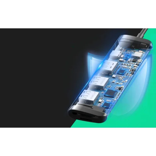 Ugreen 6w1 HUB adapter USB Type C - 2x USB 3.0 Gen 1 / USB Type-C PD 100 W / HDMI 4K / SD és micro SD (TF) kártyaolvasó szürke (CM195 70411) - 9