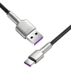 Baseus Cafule Metal nylon harisnyázott USB/ USB Type-C (10V / 4A) SCP kábel 40W 0.25m ezüst (CATJK-01) thumbnail