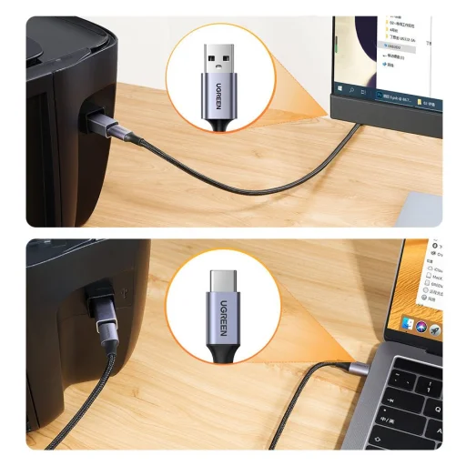 Ugreen USB Type C - USB Type-B átalakító adapter szürke (US382) - 7