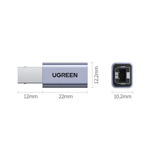 Ugreen USB Type C - USB Type-B átalakító adapter szürke (US382) - 4