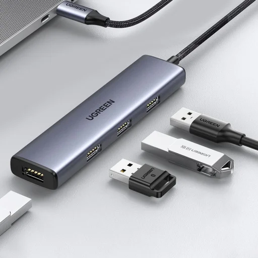 Ugreen USB Type-C - 4x USB 3.2 Gen1 HUB adapter ezüst (CM473 20841) - 6