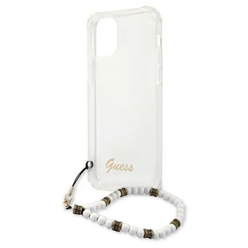 iPhone 12 Pro Max Guess GUHCP12LKPSWH White Pearl tok pánttal - 5