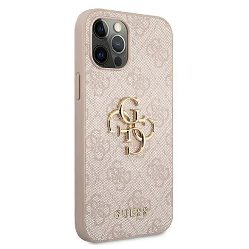 iPhone 12/ 12 Pro Guess GUHCP12M4GMGPI Big Metal Logo tok 4G pink - 4