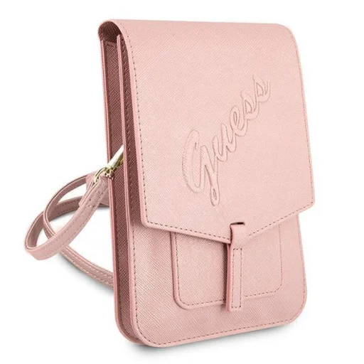 Guess GUWBRSAVSPI Saffiano Script táska pink - 3