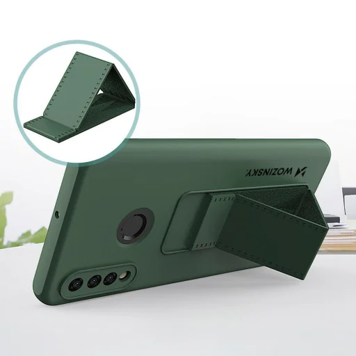 Huawei P30 Lite Wozinsky Kickstand flexibilis szilikon tok fekete - 2