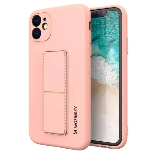 Samsung A32 5G Wozinsky Kickstand flexibilis szilikon tok pink - 1