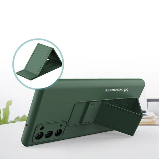Samsung Note 20 Ultra Wozinsky Kickstand flexibilis szilikon tok fekete - 2