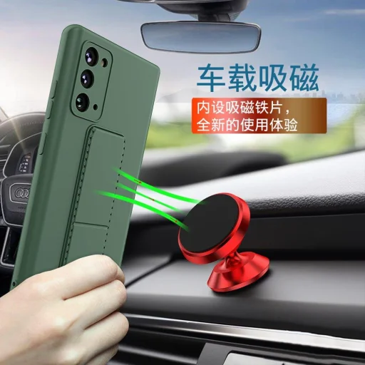 Samsung Note 20 Ultra Wozinsky Kickstand flexibilis szilikon tok fekete - 4