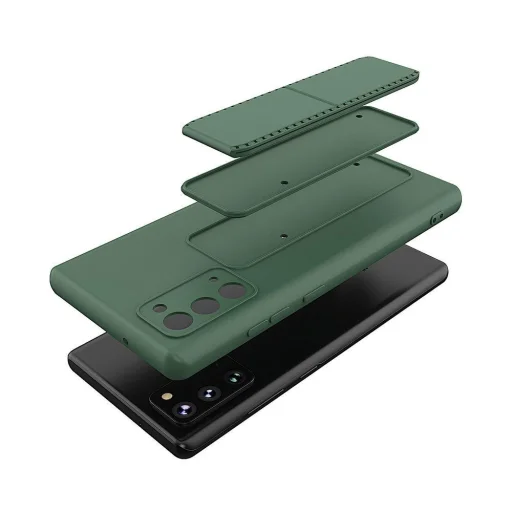 Samsung Note 20 Ultra Wozinsky Kickstand flexibilis szilikon tok fekete - 3