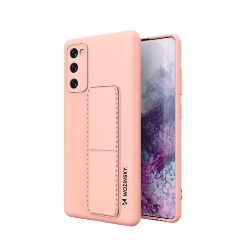 Samsung S20 FE Wozinsky Kickstand flexibilis szilikon tok pink - 1